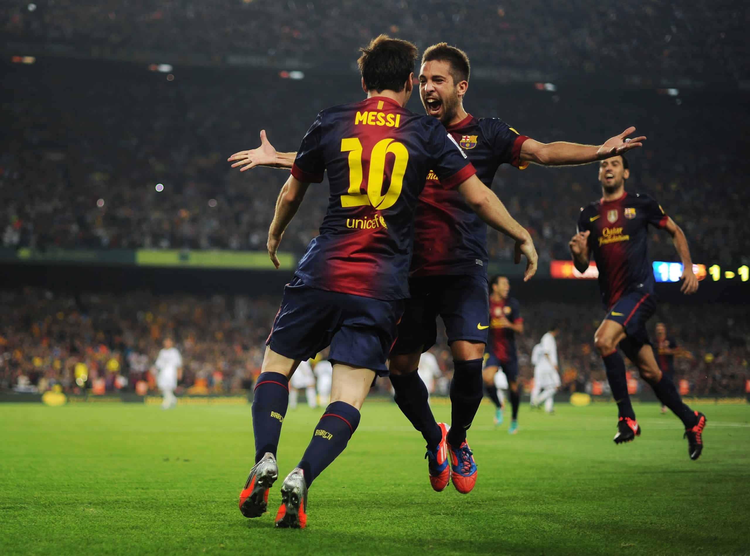 ليونيل ميسي - جوردي ألبا - برشلونة - المصدر (Getty images)