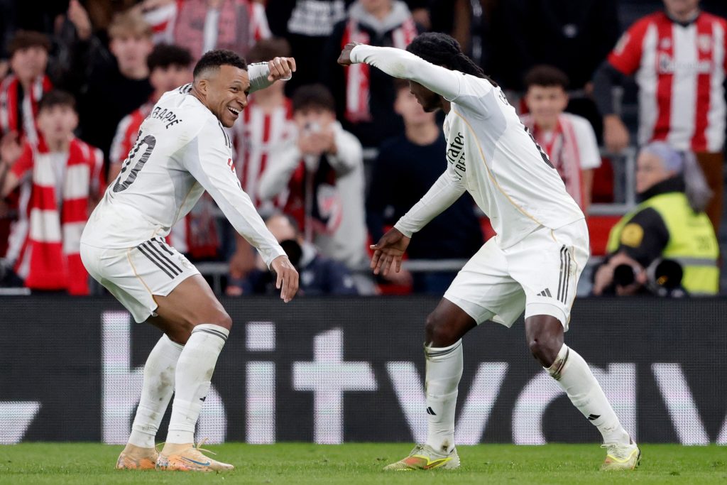 كيليان مبابي - إدواردو كامافينجا - ريال مدريد ضد أتلتيك بلباو (المصدر:Gettyimages)