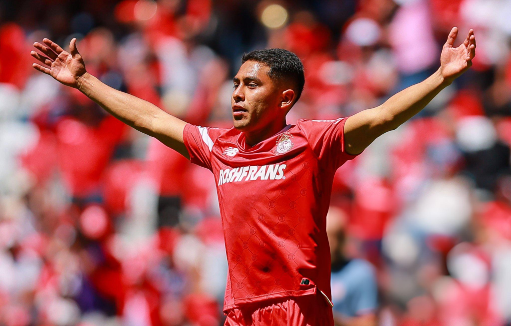 Juanpi Domínguez con Toluca en 2024