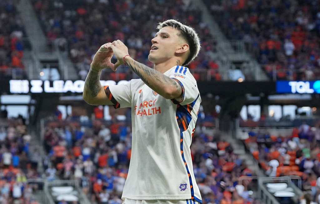 Luca Orellano con Cincinnati FC ante Monterrey, Leagues Cup, 31 de julio 2025