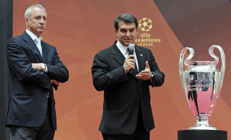خوان لابورتا مع كأس دوري أبطال اوروبا