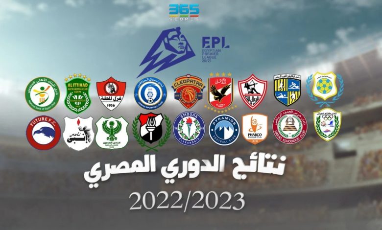 نتائج مباريات الدوري المصري اليوم