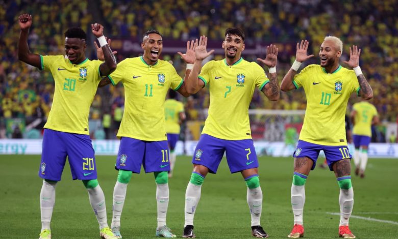 لاعبو البرازيل من مباراة كوريا الجنوبية في كأس العالم 2022