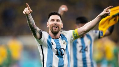 ليونيل ميسي من مباراة الأرجنتين وأستراليا في ثمن نهائي كأس العالم 2022