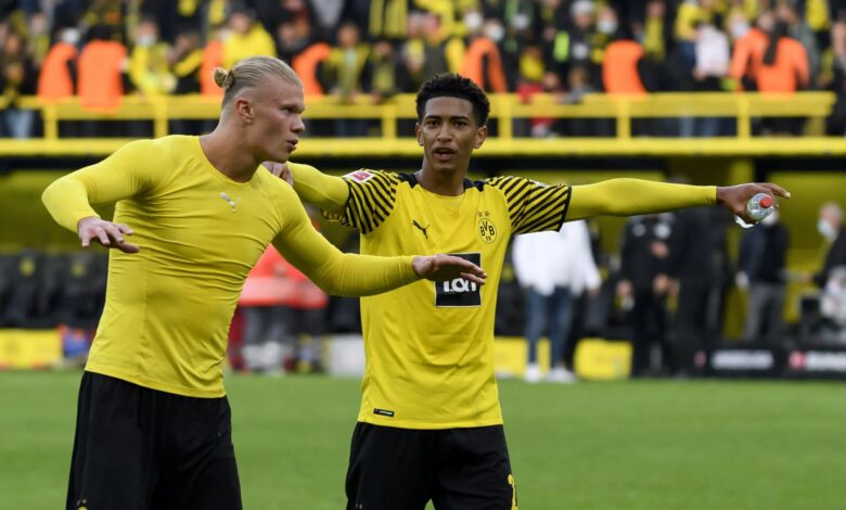 جود بيلينجهام وإيرلينج هالاند (المصدر:Gettyimages)