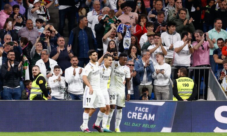 فينيسيوس جونيور - ماركو أسينسيو - داني سيبايوس - ريال مدريد (المصدر:Gettyimages)