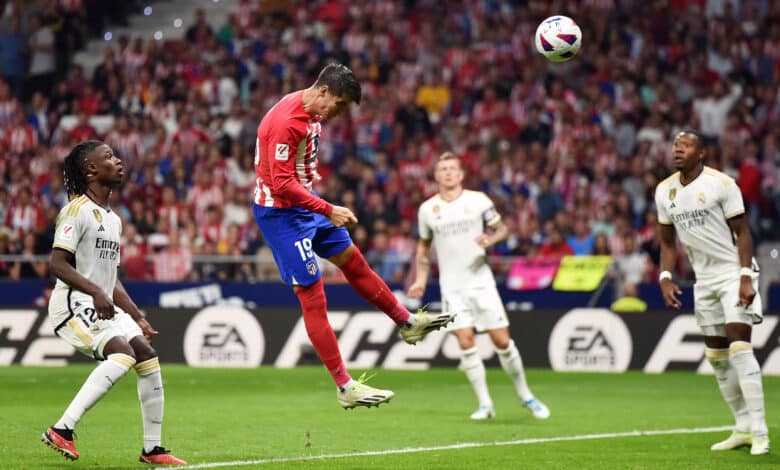 كامافينجا - ألفارو موراتا ريال مدريد ضد أتليتكو مدريد (المصدر:Gettyimages) القنوات الناقلة لمباراة ريال مدريد ضد أتلتيكو مدريد