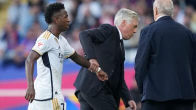 فينيسيوس جونيور، كارلو أنشيلوتي. برشلونة ضد ريال مدريد