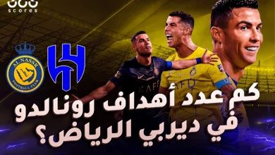 كم عدد أهداف كريستيانو رونالدو في ديربي الرياض؟