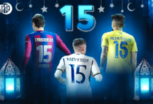 قائمة أفضل 3 لاعبين رقم قميصهم 15
