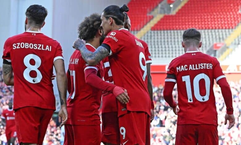 داروين نونيز - محمد صلاح - ماك أليستر - ليفربول (المصدر:Gettyimages)