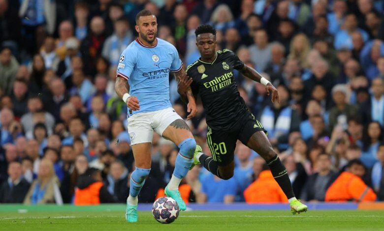 فينيسيوس جونيور - كايل ووكر ريال مدريد ضد مانشستر سيتي (المصدر:Gettyimages)