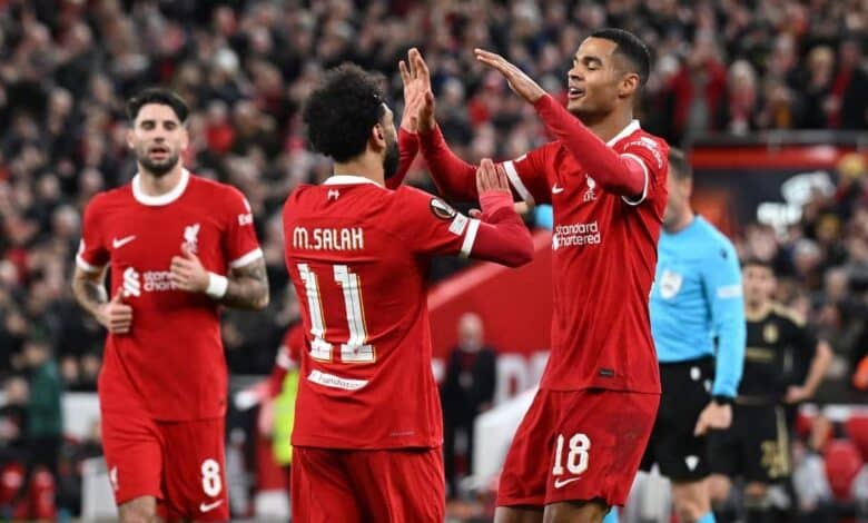 كودي جاكبو - محمد صلاح - ليفربول (المصدر:Gettyimages)