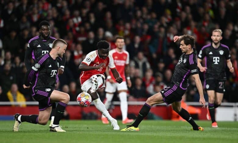 القنوات الناقلة لمباراة بايرن ميونخ ضد أرسنال بإياب دور الـ8 من دوري أبطال أوروبا