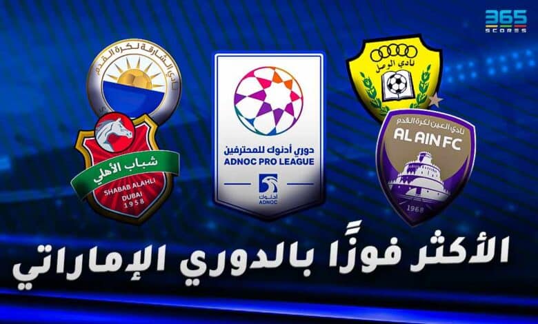 أكثر الأندية تتويجًا بالدوري الإماراتي عبر التاريخ