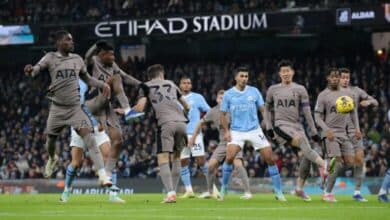 مانشستر سيتي ضد توتنهام (المصدر:Gettyimages)