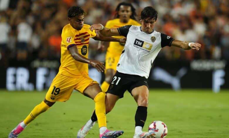 رقم لامين يامال - تقييم لاعبي برشلونة - كزندي - فالنسيا