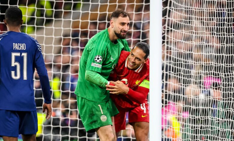 جيانلويجي دوناروما - فيرجيل فان دايك - ليفربول ضد باريس سان جيرمان (المصدر:Gettyimages)