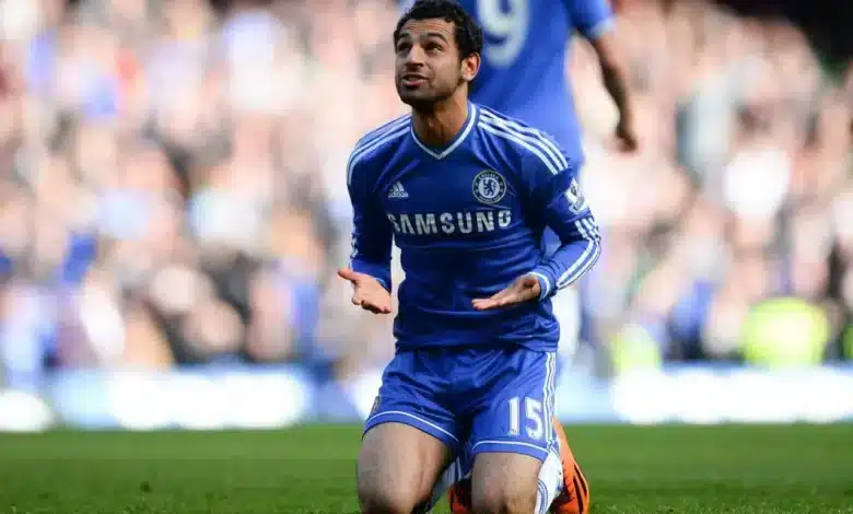 محمد صلاح يحتفل بهدفه الأول مع تشيلسي في البريميرليج - المصدر (Getty images)