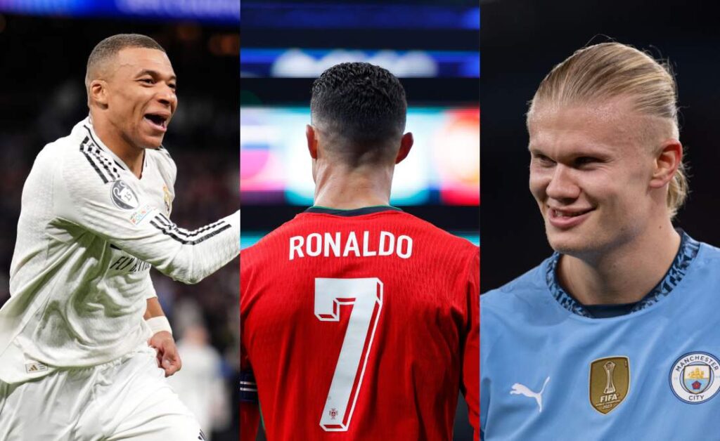 كريستيانو رونالدو - إرلينج هالاند - كيليان مبابي