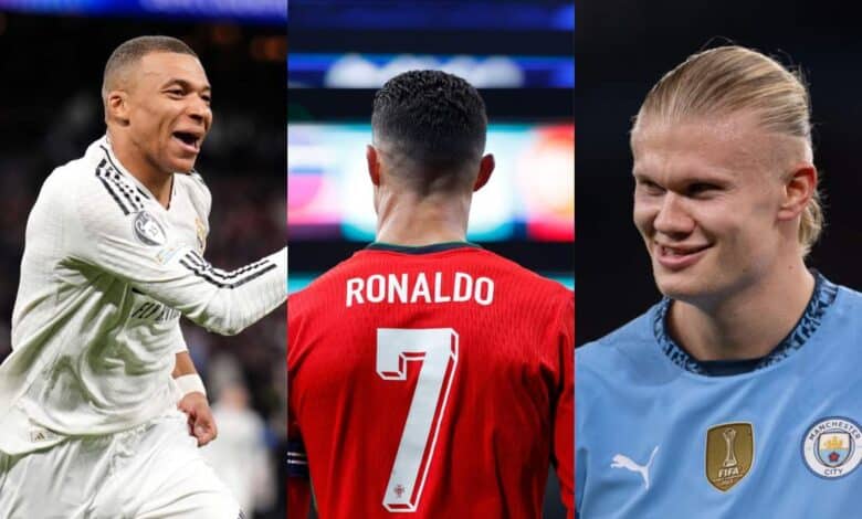 كريستيانو رونالدو - إرلينج هالاند - كيليان مبابي