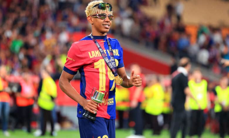 لامين يامال - برشلونة ضد ريال مدريد ( المصدر Gettyimages)