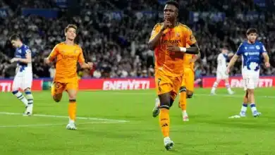 فينيسيوس جونيور - ريال مدريد - ريال سوسيداد (المصدر:Gettyimages) القنوات الناقلة لمباراة ريال مدريد ضد ريال سوسيداد في إياب كأس ملك إسبانيا