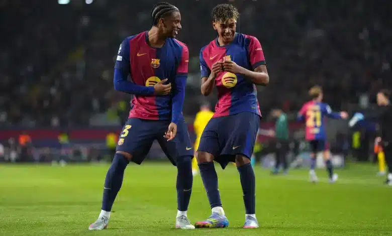 لامين يامال - أليخاندرو بالدي - برشلونة (المصدر:Gettyimages)