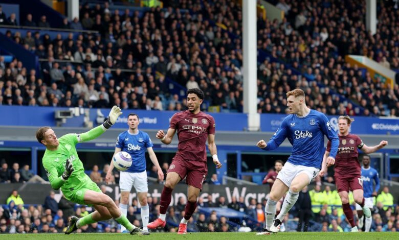 عمر مرموش - مانشستر سيتي ضد إيفرتون