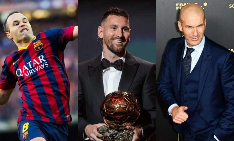 زيدان - ميسي - إنييستا