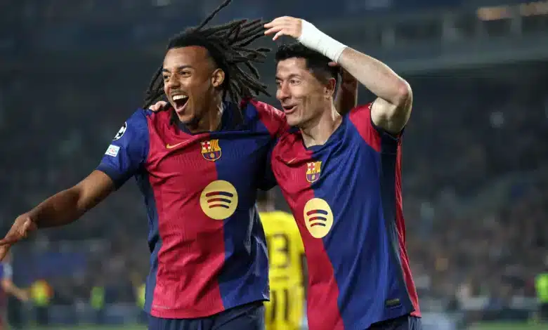 روبرت ليفاندوفسكي - جول كوندي - برشلونة (المصدر:Gettyimages)