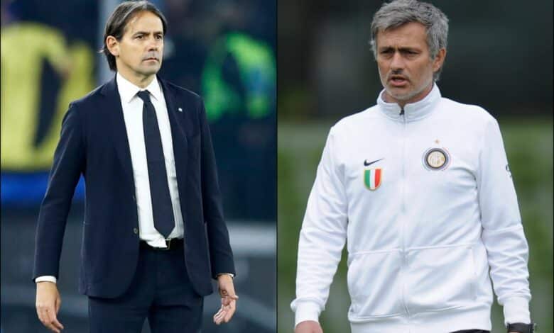 مورينيو - إنزاجي (المصدر:Gettyimages)