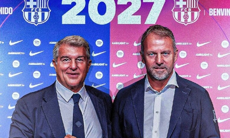 برشلونة - هانز فليك - خوان لابورتا