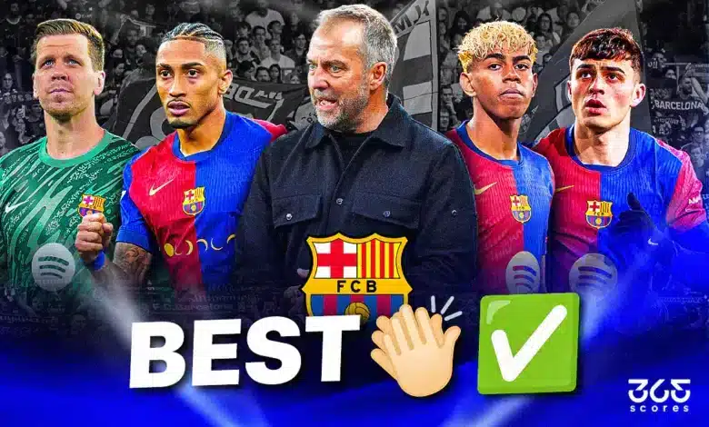 ترتيب أفضل 10 لاعبين في برشلونة 2024-25.. الهدافين والأعلى تقييمًا