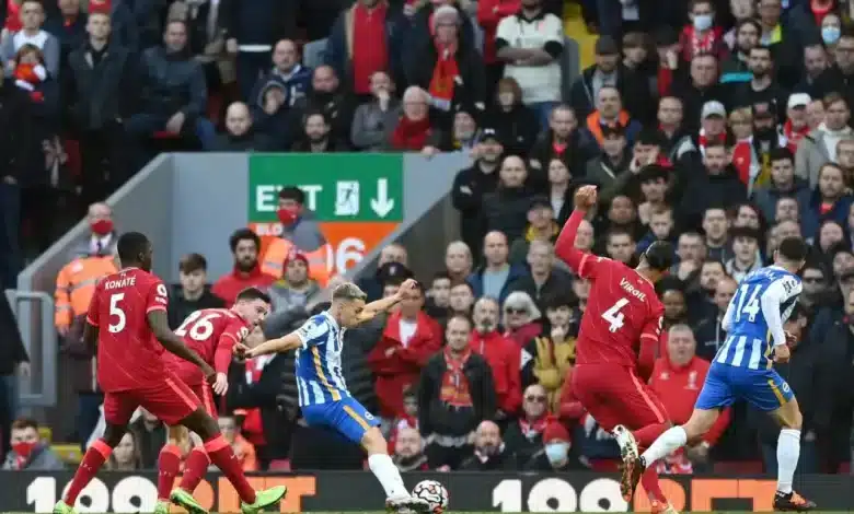 القنوات الناقلة لمباراة ليفربول ضد برايتون بالجولة 37 في الدوري الإنجليزي