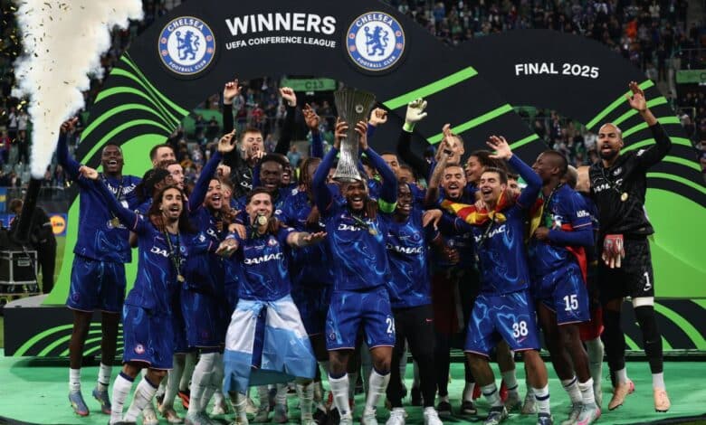 تتويج تشيلسي بدوري المؤتمر الأوروبي 2025 (المصدر:Gettyimages)