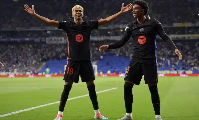 لامين يامال - أليخاندرو بالدي - برشلونة (المصدر:Gettyimages)