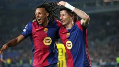 روبرت ليفاندوفسكي - جول كوندي - برشلونة (المصدر:Gettyimages)