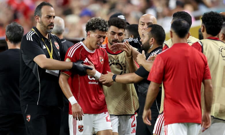 بكاء إمام عاشور في مباراة الأهلي ضد إنتر ميامي