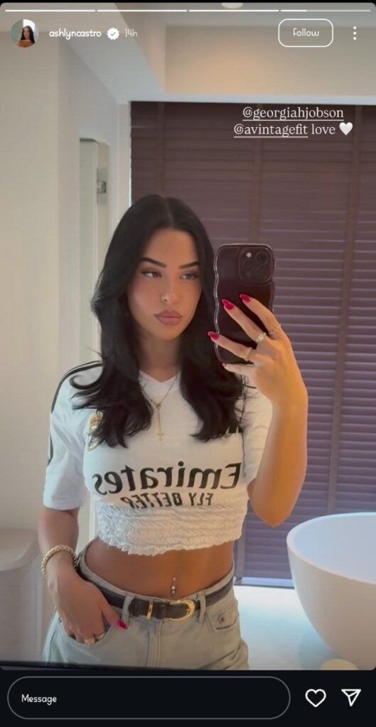 ستوري آشلين صديقة جود بيلينجهام على إنستجرام