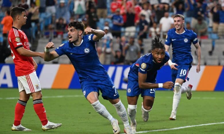 بيدرو نيتو - كريستوفر نكونكو - كول بالمر - تشيلسي ضد بنفيكا - كأس العالم للأندية 2025