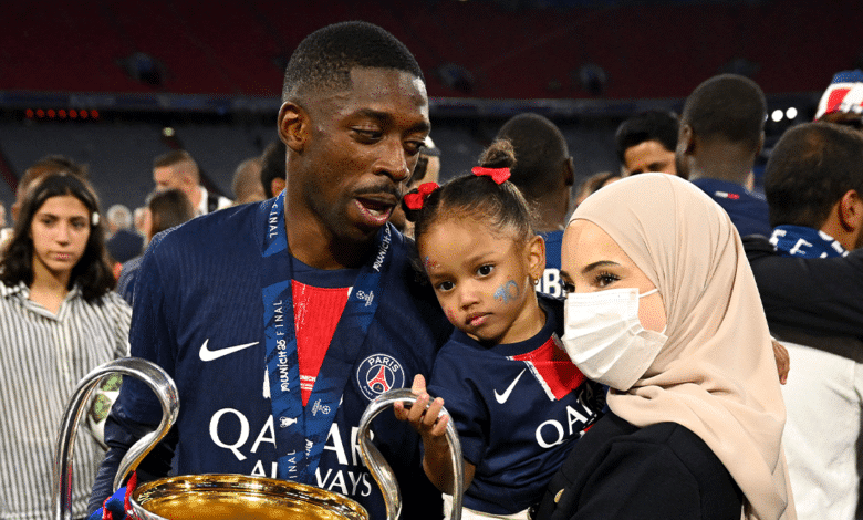 عثمان ديمبيلي وزوجته ريما إدبوش - المصدر: (Getty images)