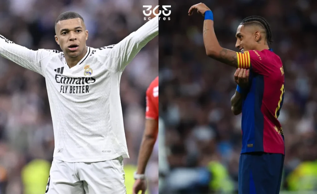 كيليان مبابي - رافينيا - موعد مباراة ريال مدريد ضد برشلونة