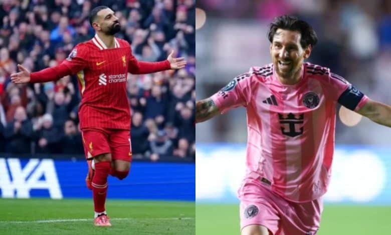 ليونيل ميسي - محمد صلاح (المصدر:Gettyimages)