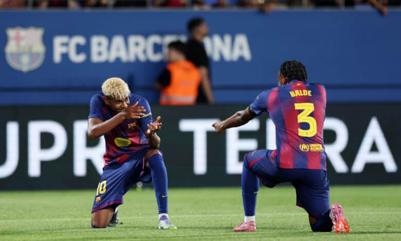 لامين يامال - أليخاندرو بالدي - برشلونة - المصدر (Getty images)