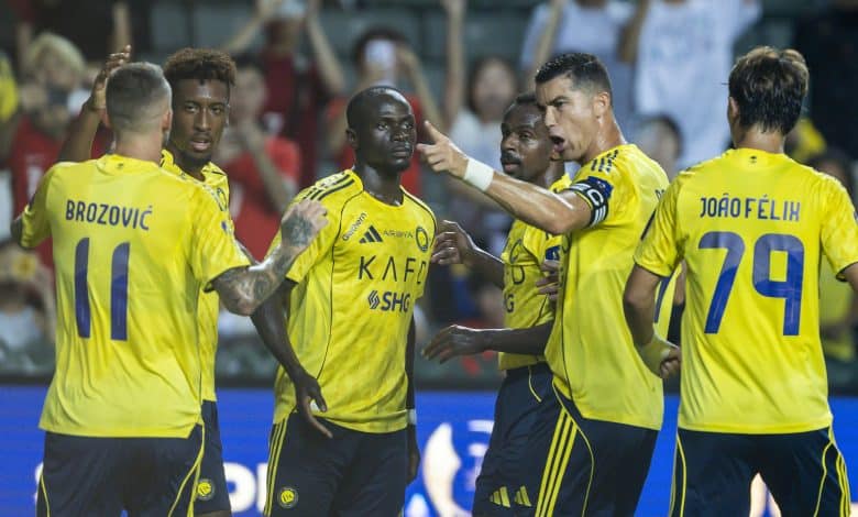 جواو فيليكس - كريستيانو رونالدو - ساديو ماني - كينجسلي كومان - بروزوفيتش - النصر السعودي- المصدر (Getty images)