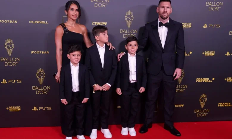 ميسي وعائلته (المصدر: Gettyimages)