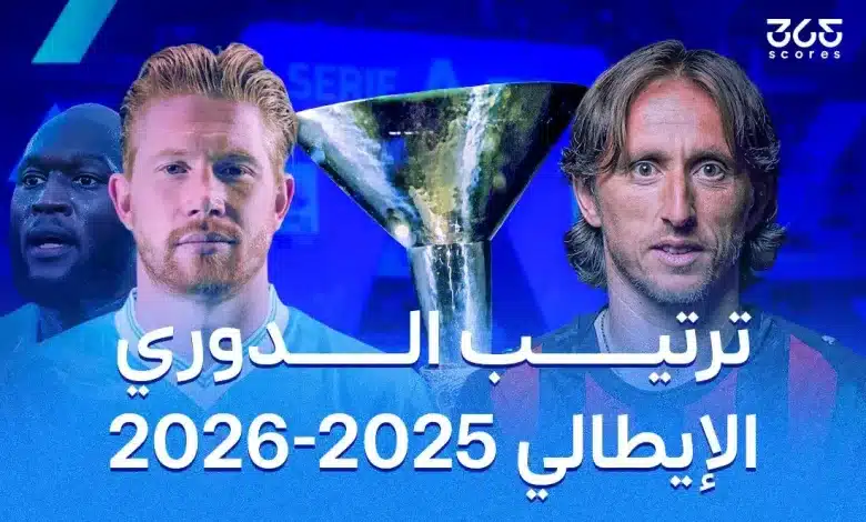 جدول ترتيب الدوري الإيطالي 2025/2026