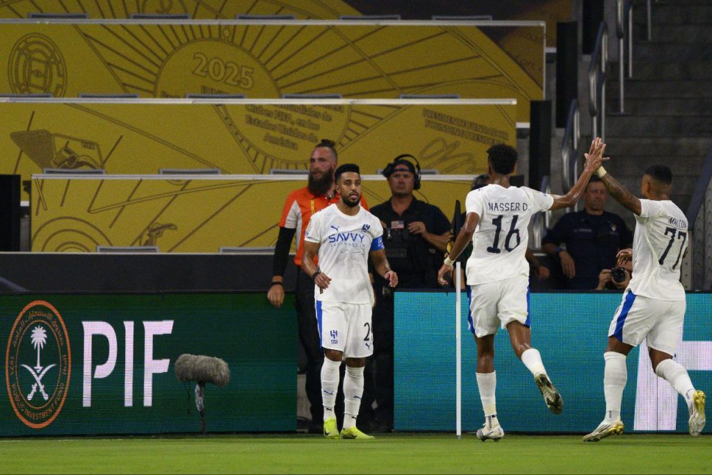 الهلال السعودي: سالم الدوسري- مالكوم- ناصر الدوسري المصدر: gettyimages