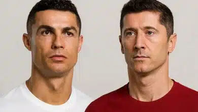 كريستيانو رونالدو - روبرت ليفاندوفسكي المصدر (AI)